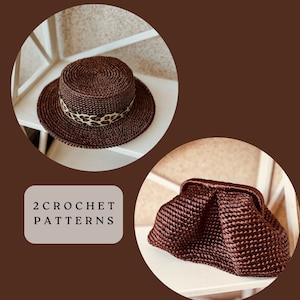 Crochet Raffia Bag and Sun Hat Patterns (PDF Download)