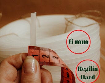 Transparent plastkorsettbening: 6 mm Regilin för sömnad