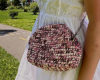 Patrón de bolso de rafia a crochet – Bolso de mano (PDF y videotutorial), en inglés, accesorio de verano, descarga instantánea.