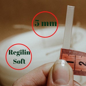 Synthetic Whalebone Soft 5 mm, Rigilene boning, Corset boning, Transparent Plastic Boning.