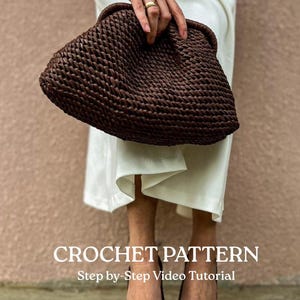 Crochet Dumpling Bag Pattern. PDF & English Video Tutorial. Cloud Bag DIY. 2 Sizes Included. Beginner-Friendly Crochet Bag