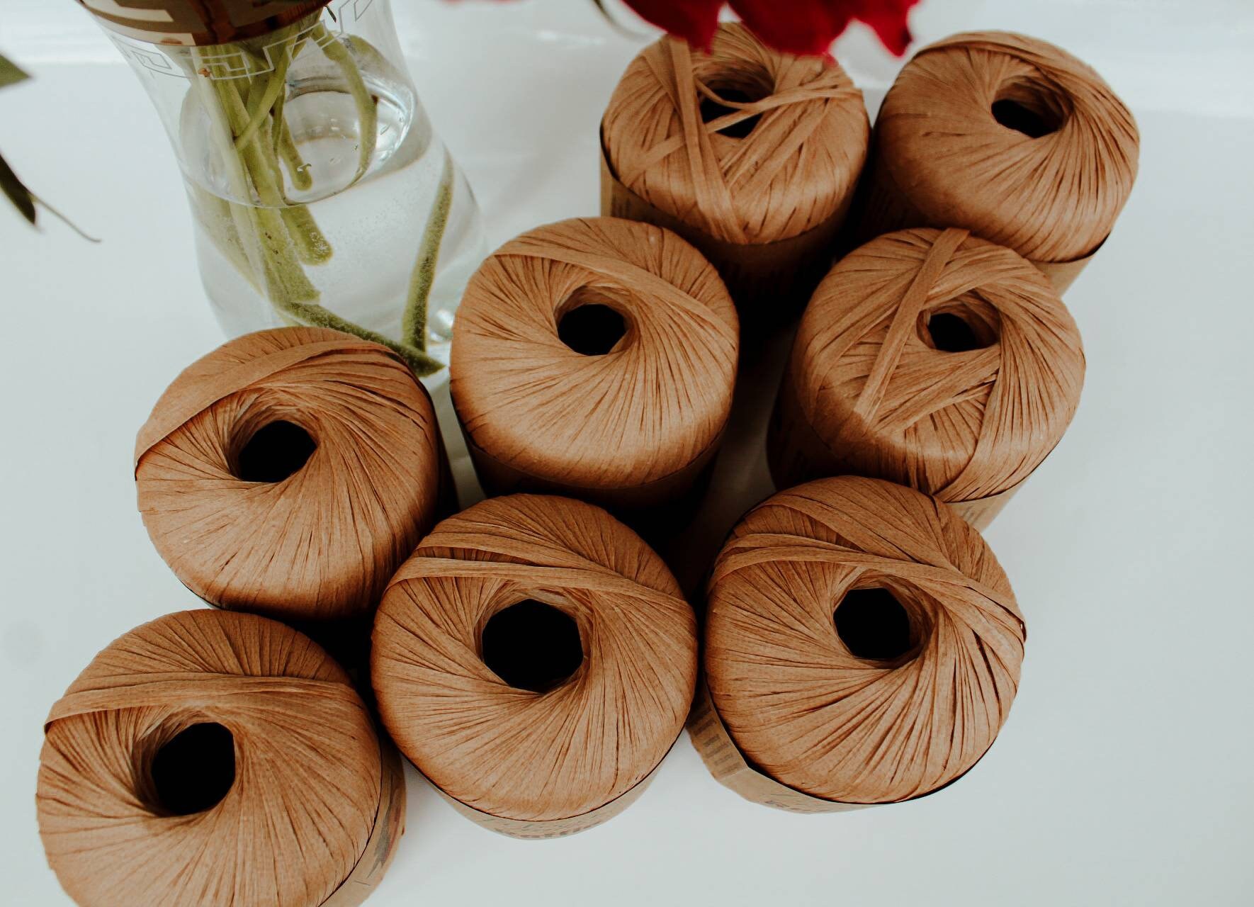 Natural raffia straw yarn/ Paper Yarn/ FibraNatura yarn/ Etsy