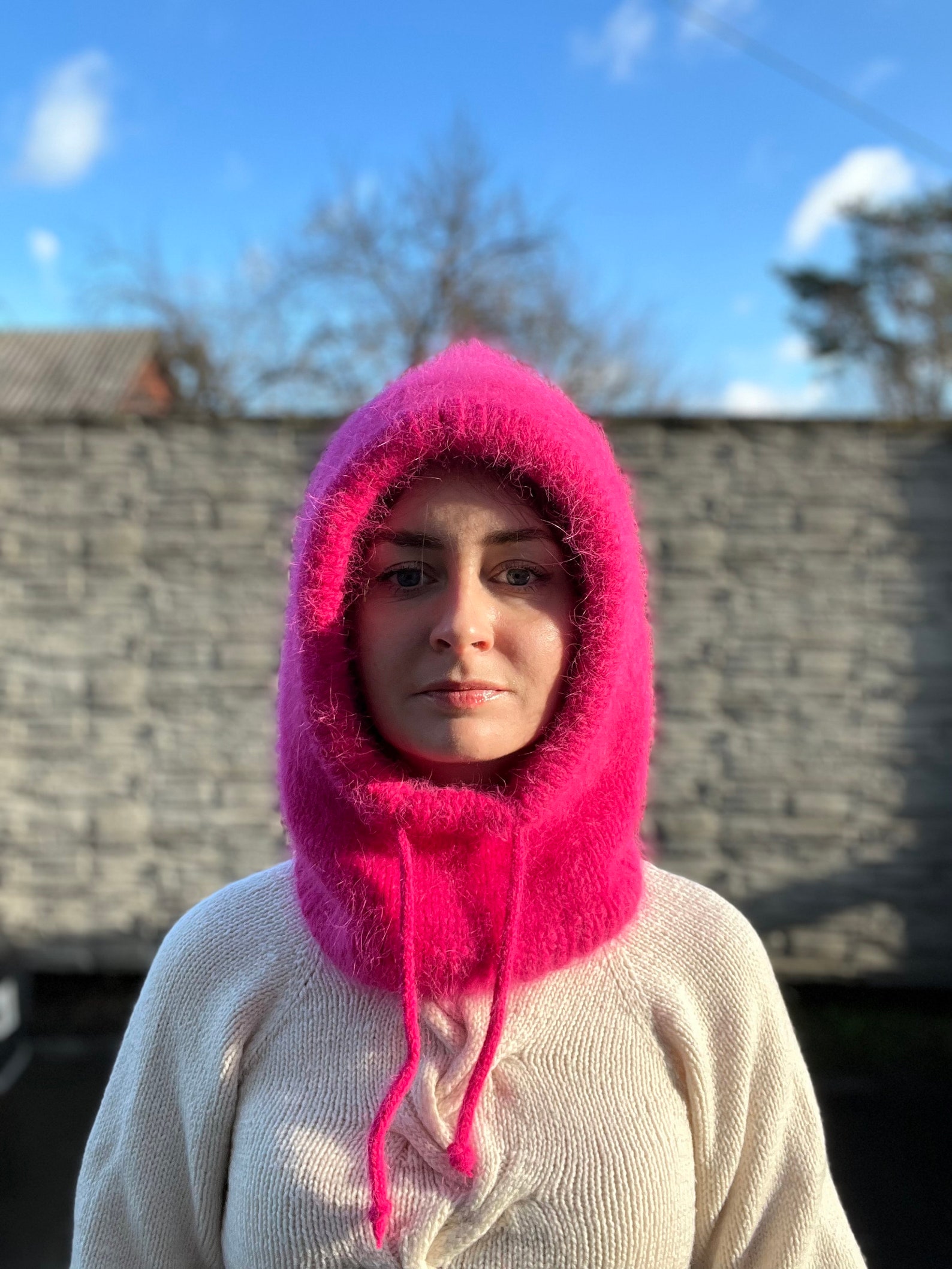 Balaclava Hat Wool Crimson Color. Balaclava Hat for Women. Etsy