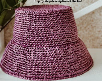 Raffia Bucket Hat Crochet Pattern: Beginner-Friendly (PDF Download)
