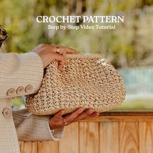 English PDF pattern + Video Tutorial Cloud Bag Mini. Crochet pattern dumpling bag