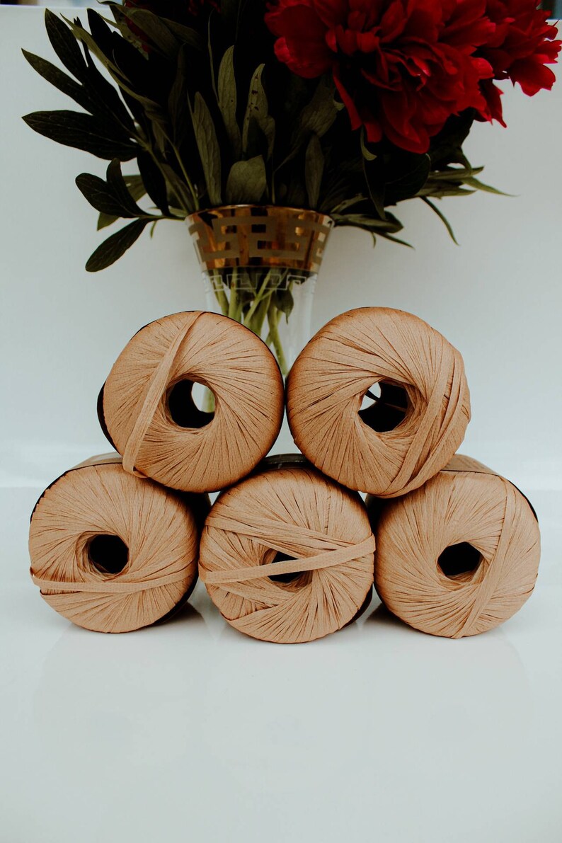 Natural Raffia 100 Cellulose Yarn Yarn Raffia FibraNatura Etsy