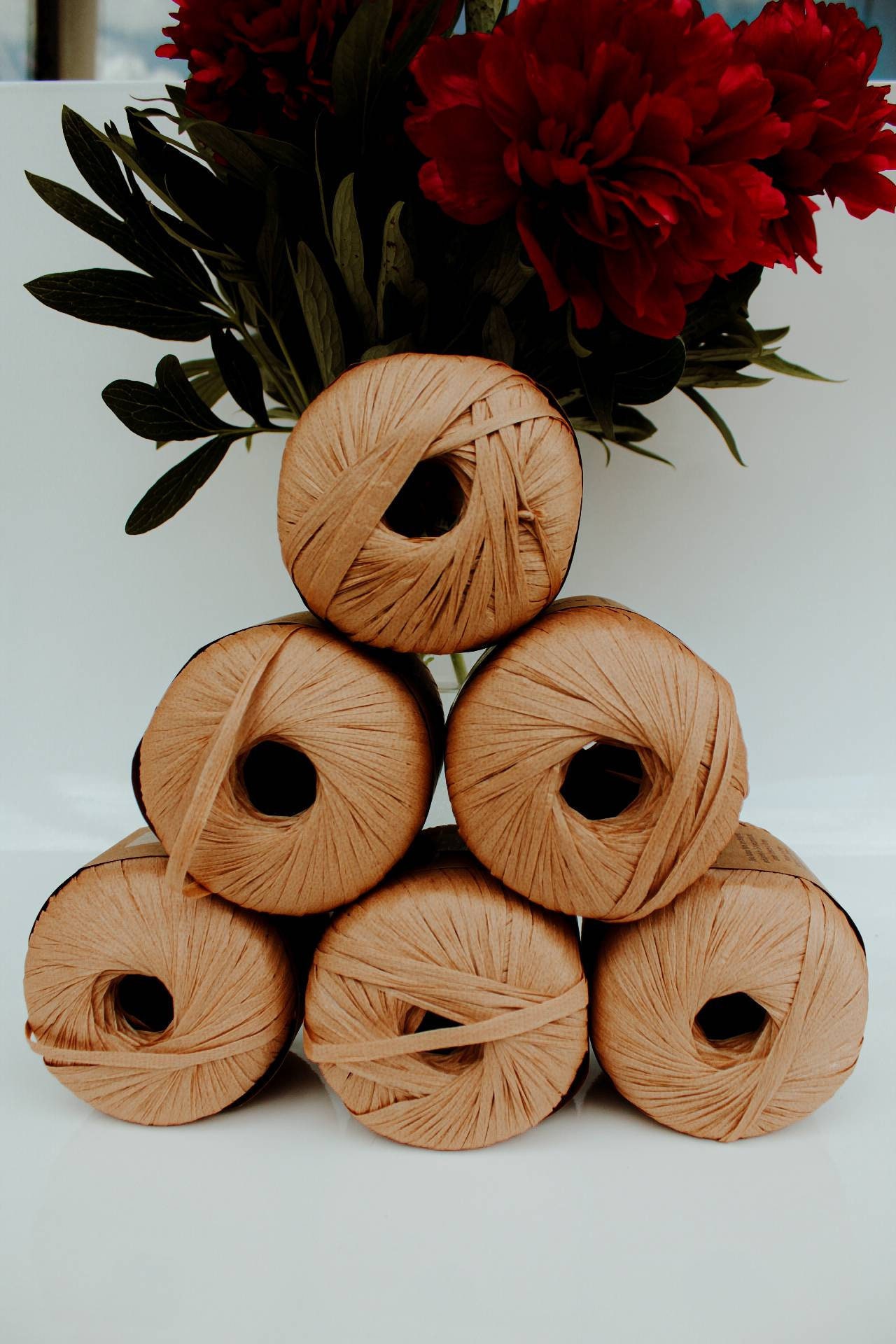 Natural raffia straw yarn/ Paper Yarn/ FibraNatura yarn/ Etsy