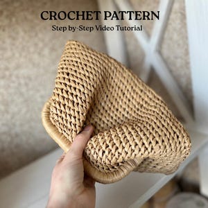 Crochet Cloud Clutch Bag Pattern: Easy DIY Project (PDF Pattern + Video Tutorial