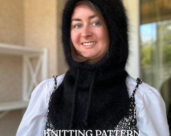 Knitting Balaclava PDF Pattern: Beginner Winter Hood with Video