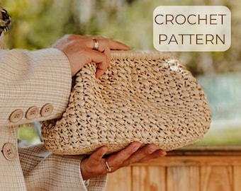 English Video Tutorial PDF pattern Cloud Bag. Crochet pattern dumpling bag