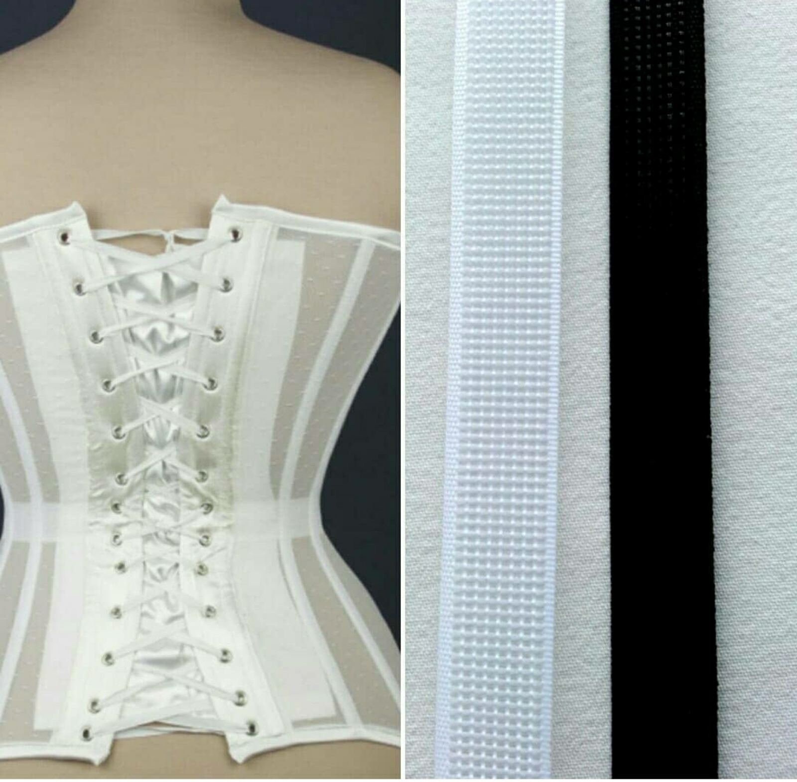 Wholesale PH PandaHall 21.9 Yard Polyester Boning Roll 14mm Corset