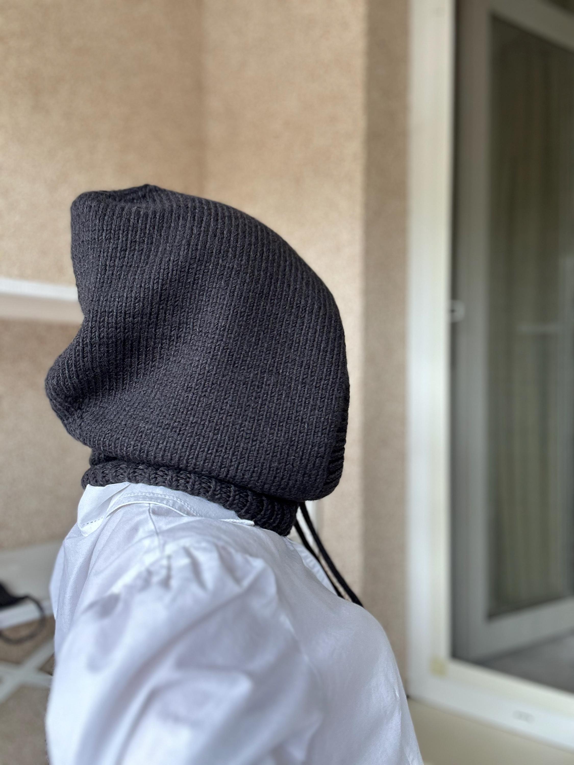 【YOURNUS】Mori Eyelet Hood Knit Knitting Pattern for a Voluminous Merino Hood. Beginner
