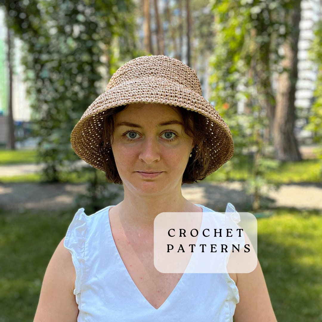 Raffia Hat Pattern. PDF PATTERN. Step by Step Description of the Bucket
