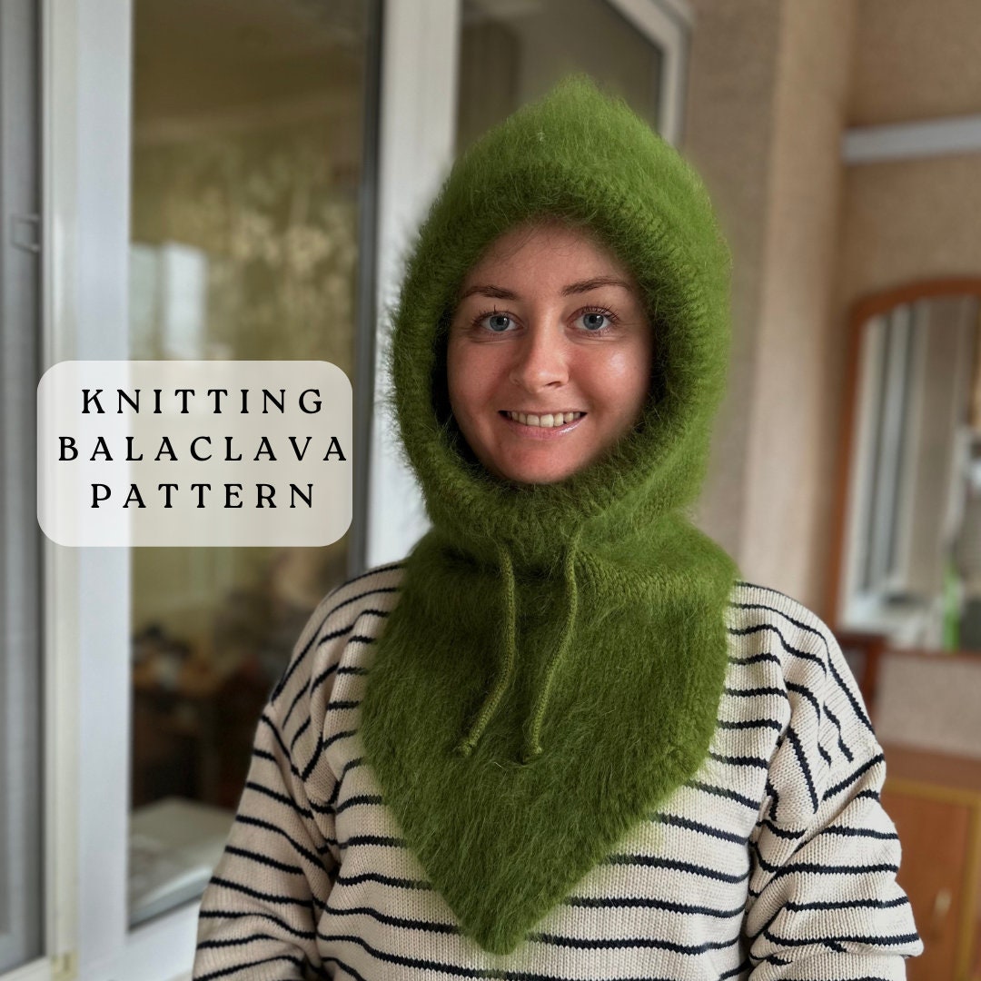 KNITTING Balaclava Pattern. Knitting Winter Hood PDF Pattern
