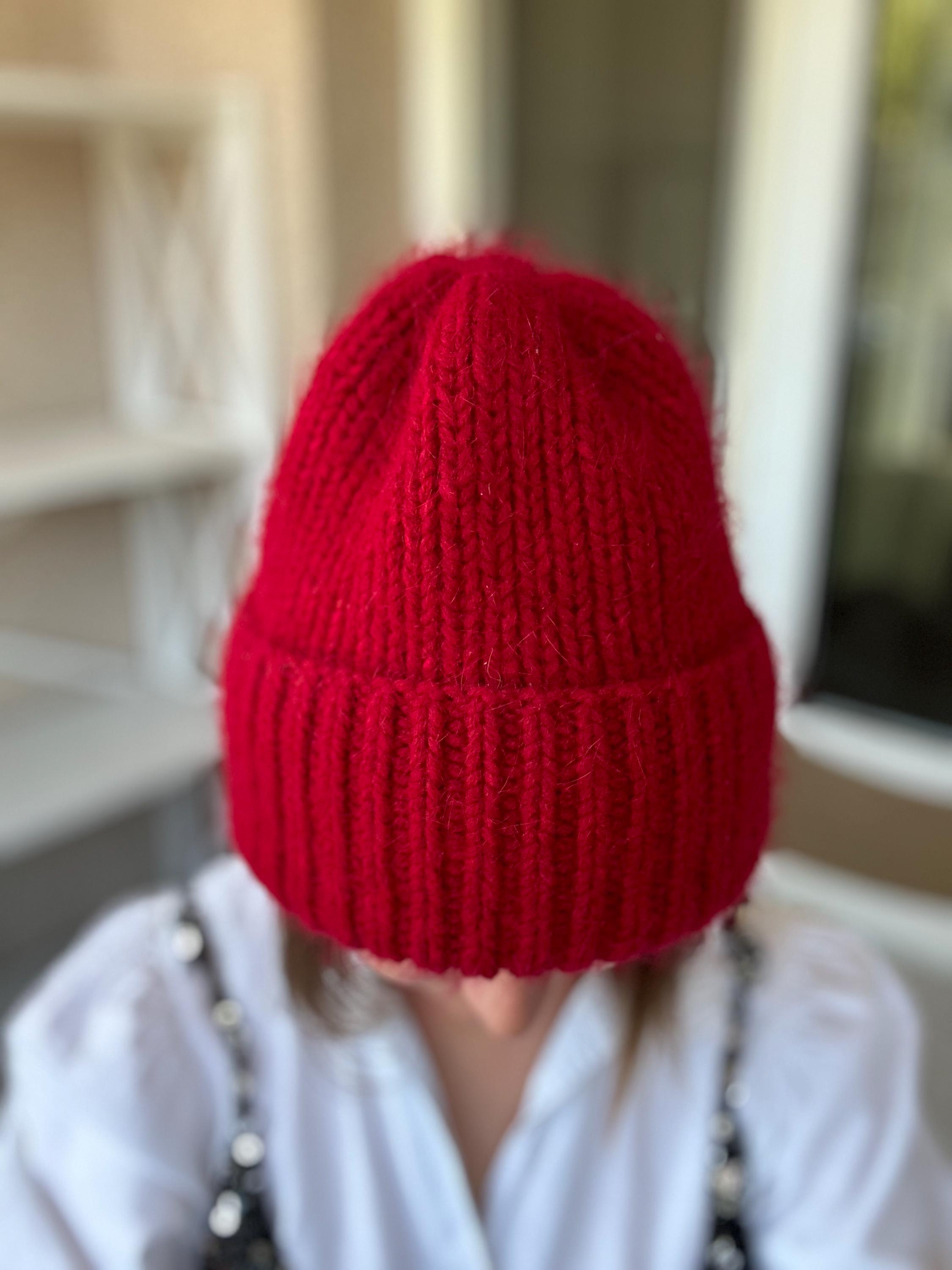 最終値下げ　 todayful Angora Yarn Beanie Beanie_Black_Lifestyle1_e5f919
