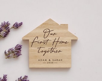 Magnet Keepsake Our First Home Together Wooden First Home Gift Housewarming Gift Personalised Gift Custom House Warming Gift New Home Gift