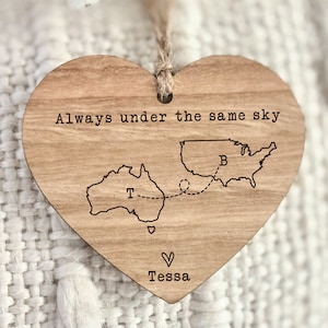 Immer unter dem gleichen Himmel Australische Freundschaft Fernbeziehung Australien Karte Umzug Geschenk 04