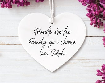 Cute Gift For Friend - Friendship Gift Personalised Best Friend Gift Friend Letterbox Gift Engraved Acrylic Ornament Heart Keepsake