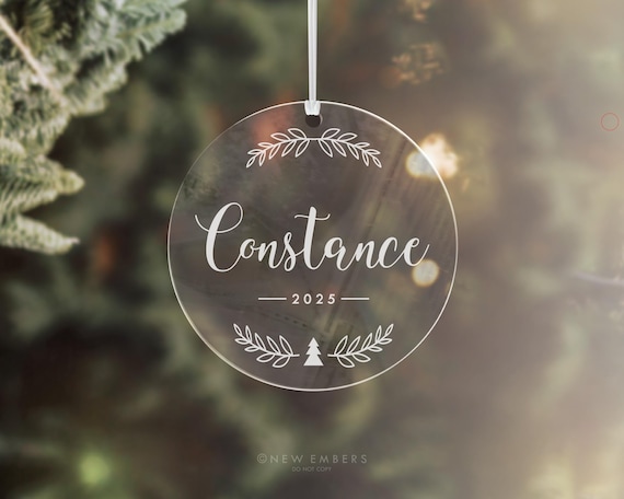 Custom Christmas Ornament Personalized Christmas Ornament Family Gift Idea Clear Acrylic Mirrored Acrylic Christmas Gift Tree Decoration