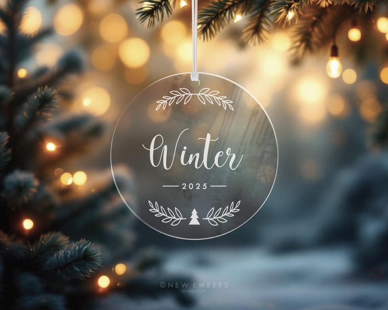 Custom Christmas Ornament Personalized Christmas Ornament Family Gift Idea Clear Acrylic Mirrored Acrylic Christmas Gift Tree Decoration