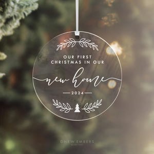 Our First Christmas Ornament Personalised Christmas Ornaments Housewarming Gifts First Home Christmas Decor Wooden Christmas Bauble Date