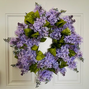 Lilac Wreath, Summer Wreath, Silk Floral Wreath, Spring Wreath,Door Wreath, Lavender Wreath, Purple Wreath, Lilacs, Wreath for Front Door