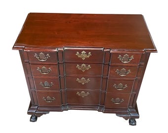 NVIN0388 Mahogany Ball and Claw Blockfront Chest of Drawers