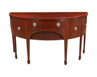 NVIN0507 Vintage Demi Lune Baker Mahogany Sideboard