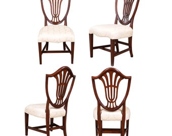 Vintage Millinder Set of 4 Shieldback Chairs