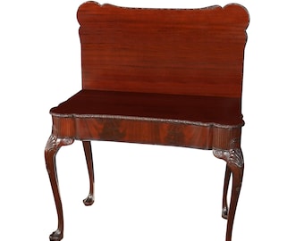 NVIN0574 Vintage Leather Top Game Table