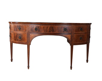 NVIN0469 Custom Built Mahogany Demi Lune Sideboard
