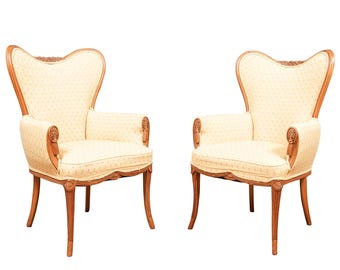NVIN0622 PAIR Vintage Fireside Chairs