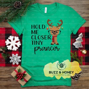 Lustige Weihnachten Rentier SVG: &quot;Hold Me Näher Tiny Prancer&quot; Schnittdatei