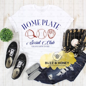 Baseball Mom SVG: Home Plate Social Club - Funny Game Day Design (Digital Download