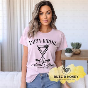 Club Social Dirty Birdie SVG / Diseño de camiseta de golf y martini / Talk Birdie to Me PNG / Descarga digital de Golf Girl para Cricut y sublimación