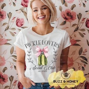 Pickle Lovers Social Club SVG PNG JPEG | Funny Dill With It Pickle Shirt Design | Cute Jar and Bow Graphic | Digital Download Cricut