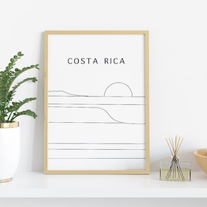 | Costa Rica Reisposter |  Costa Rica, Costa Rica Rainforest Digital Download A4 formaat