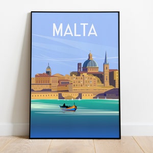 Malta Reise Poster 40x20 Zoll Digitaler Download