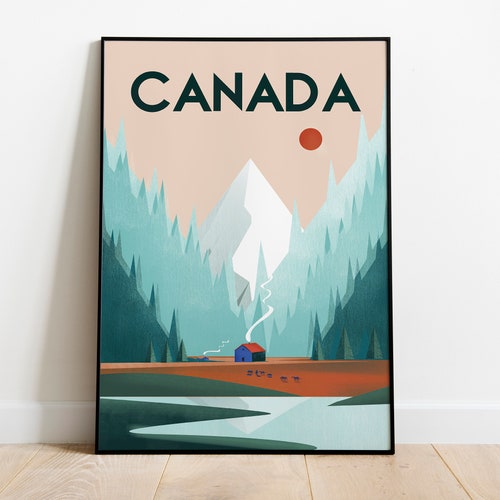 Canada British Columbia Travel Poster Sizes inches 8x10 Etsy