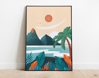 Hawaii Travel  Poster, Hawaii Wall Art, Hawaii Print, Hawaii Art,  Poster, Travel Poster, (inches) 8x10 12x16  16x20 18x24 24x36