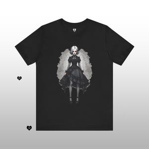 Gothic Girl T-Shirt, Victorian Goth, Unisex Fitted Tee, Goth Aesthetic, Alt Clothing