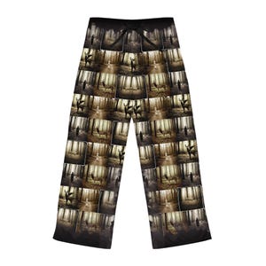 Soft Pajama Pants, Gothic Pajama Bottoms, Monochrome Picture Pattern Pj Pants, Women&#39;s Pajama Pants