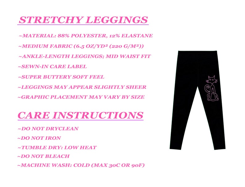 Soft Stretchy Leggings, Monochrome Picture Pattern Bottoms, Women's Leggings, Yoga Pants, Goth Leggings image 7