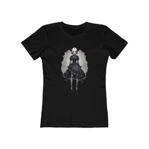 Goth T-Shirt, Gothic Girl Tee, Goth Aesthetic, Victorian Goth, Women&#39;s Boyfriend Tee, Alternative Clothing