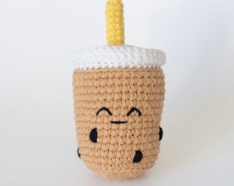 Boba Crochet Baby Rattle, part of the Boba Squad Rattle Toy Set, Baby Shower Gift