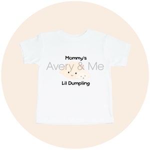 Mommy&#39;s Lil Dumpling Toddler Tee, Cute and Funny Kids Asian Food Clothes, Girl or Boy Dim Sum Shirt, Children&#39;s Gift or Present