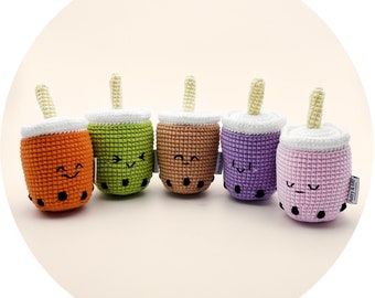 Boba Friends Crochet Baby Rattle Set, Baby Shower Gift