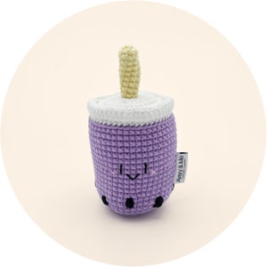 Taro Boba Crochet bébé hochet, une partie de l'ensemble de jouets hochet Boba Friends, lait thé bébé douche cadeau