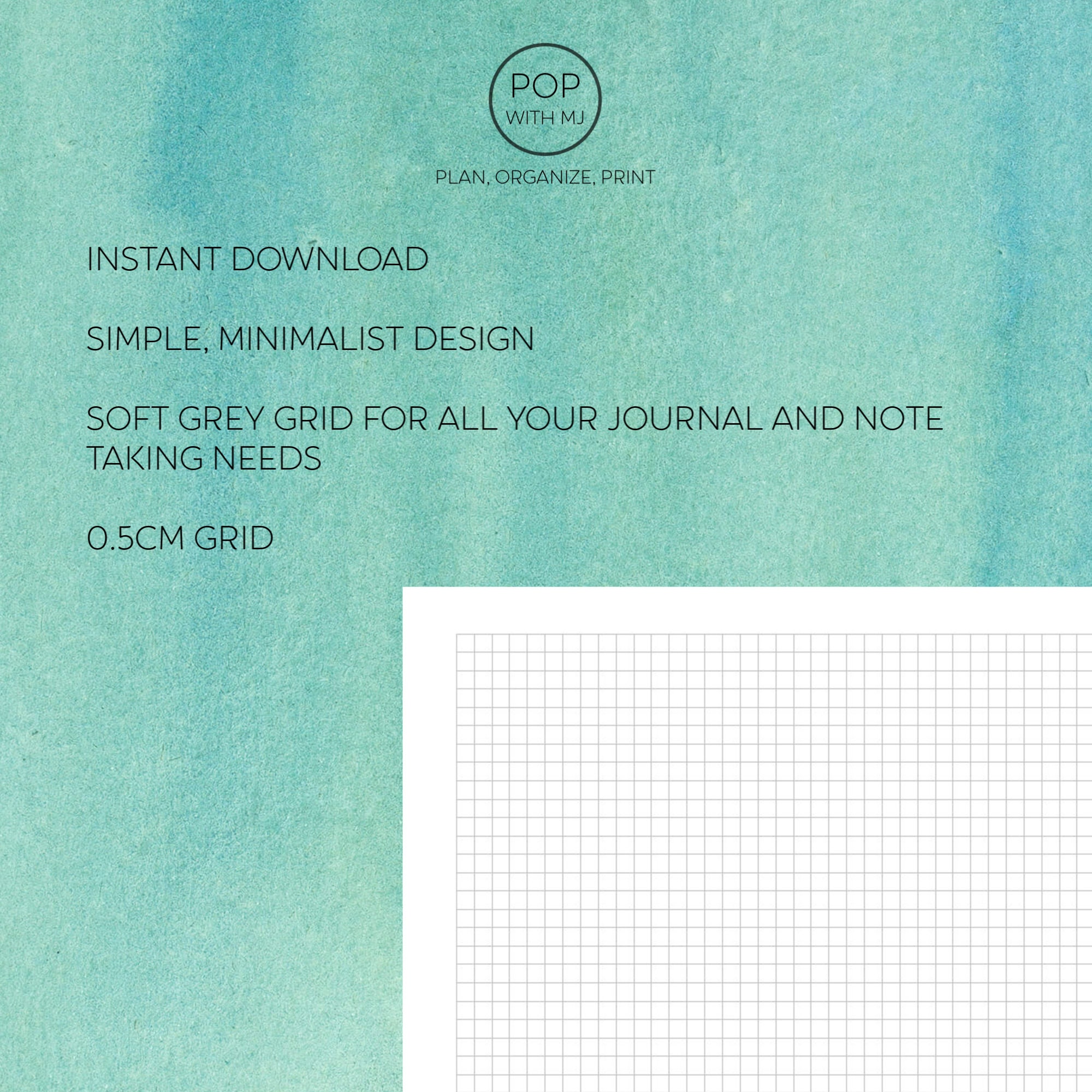 grid paper graph paper note taking student notes printable etsy