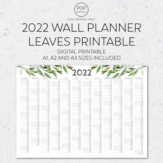 2022 Wall Calendar A3 Geometric Horizontal Wall Planner 2022 Wall Planner